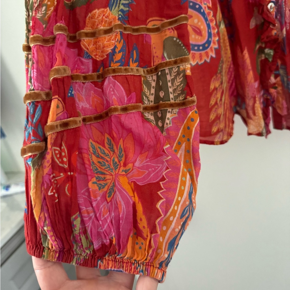 Farm Rio Mystic Bush Buttoned Blouse - Picture 7 of 11
